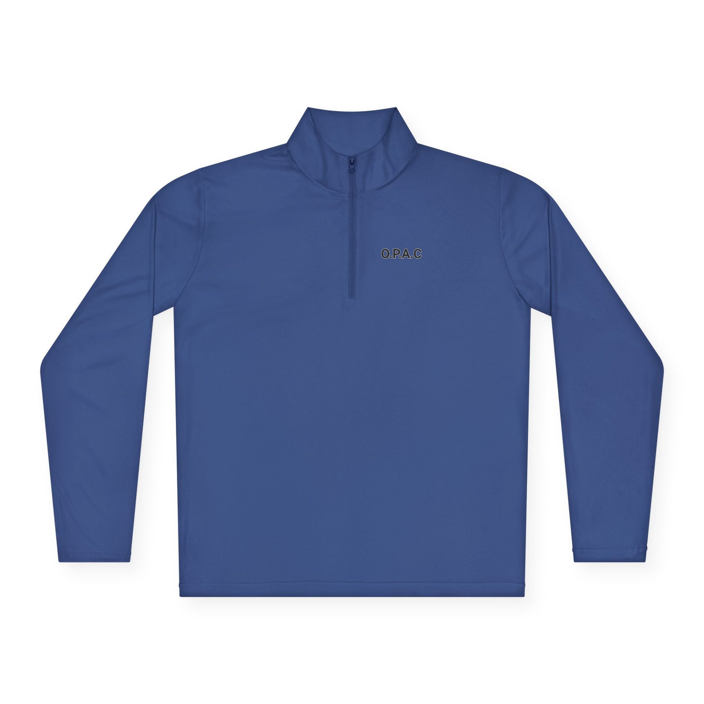 Unisex Quarter-Zip Pullover - Ladies O P A C Double-sided Black-lettered Text Logo Stylish Graphic Design
