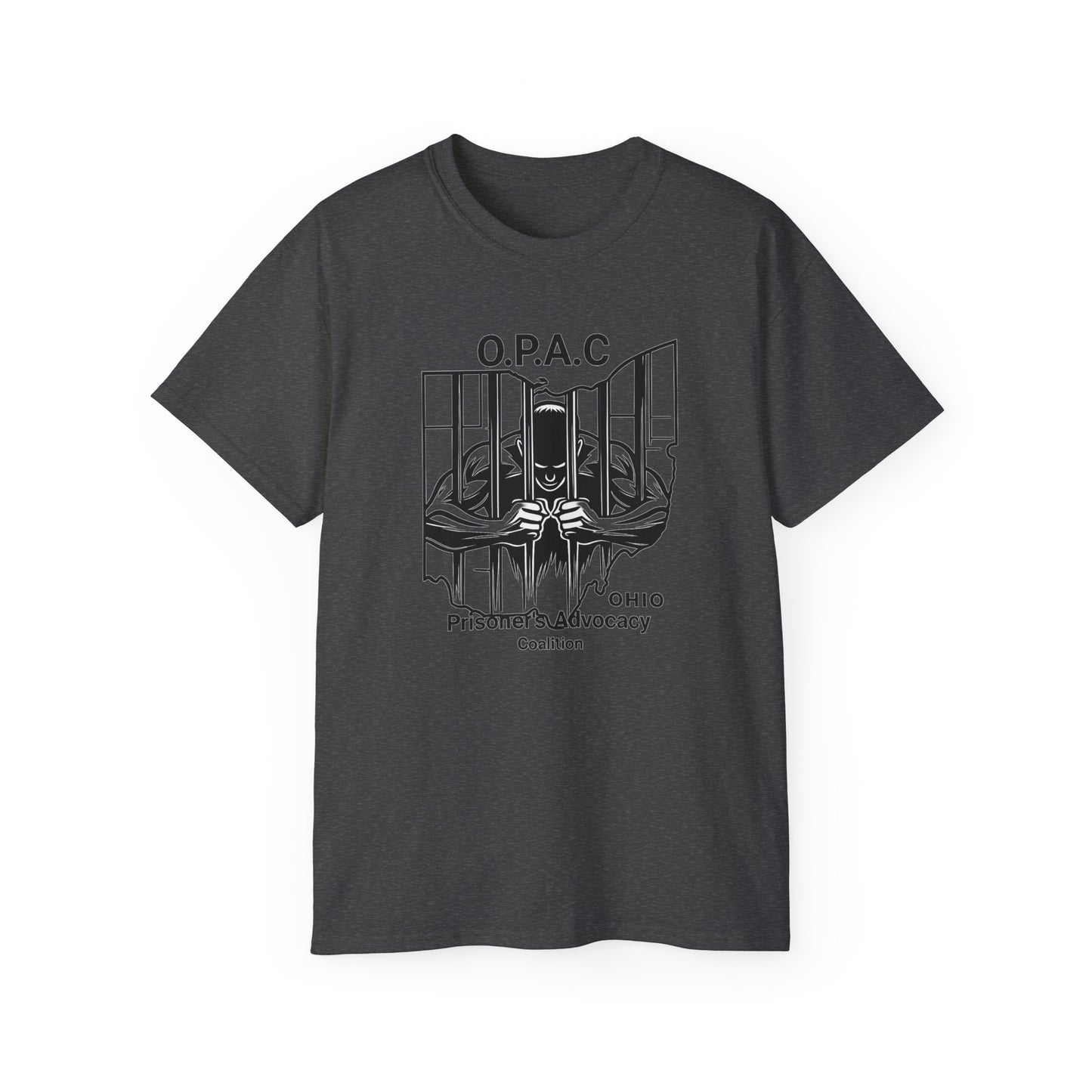 Black O.P.A.C. Advocacy Tee, Unisex Cotton T-Shirt for Supporters, Prison Advocacy, Social Justice, Awareness Shirt, Gift for Activists