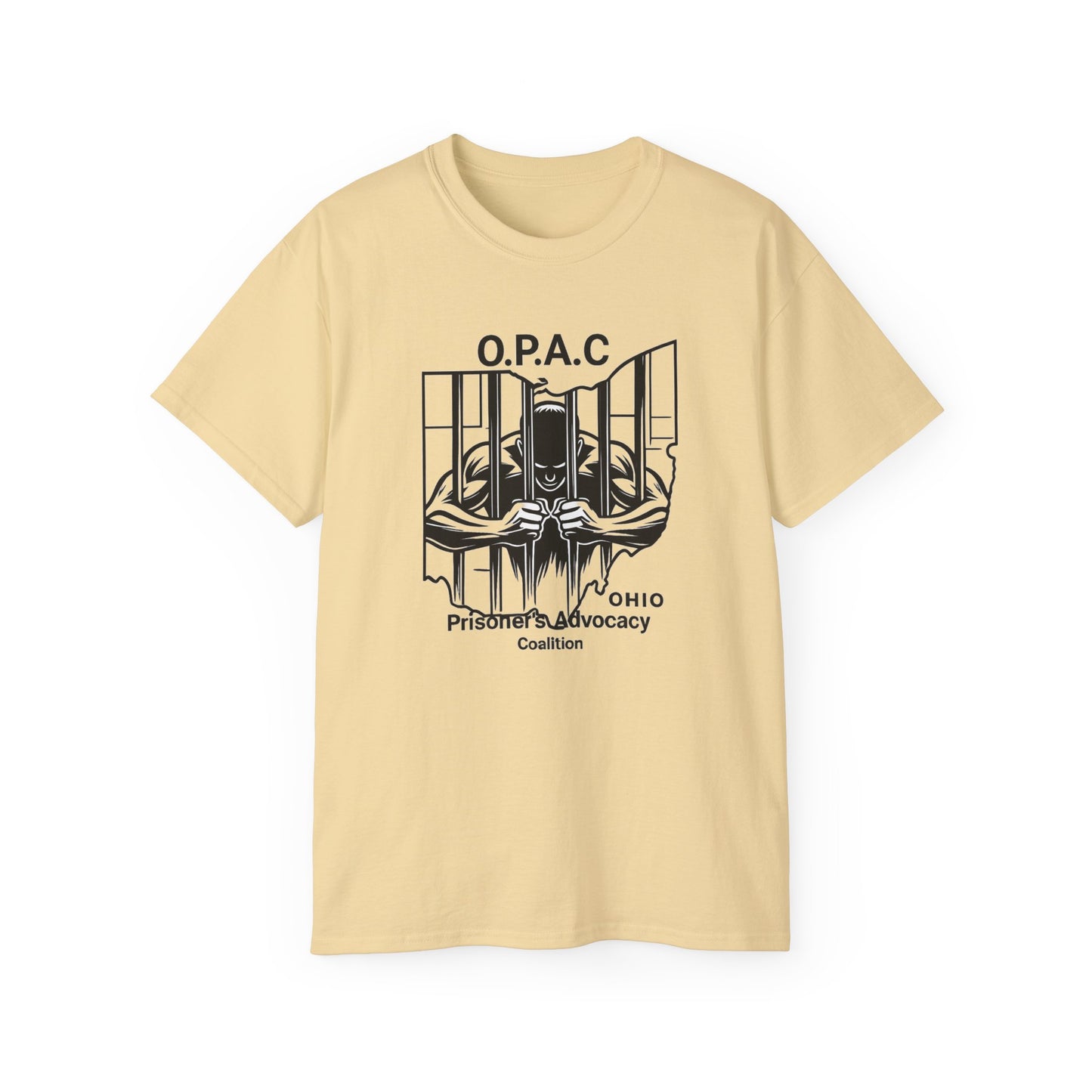 Black O.P.A.C. Advocacy Tee, Unisex Cotton T-Shirt for Supporters, Prison Advocacy, Social Justice, Awareness Shirt, Gift for Activists