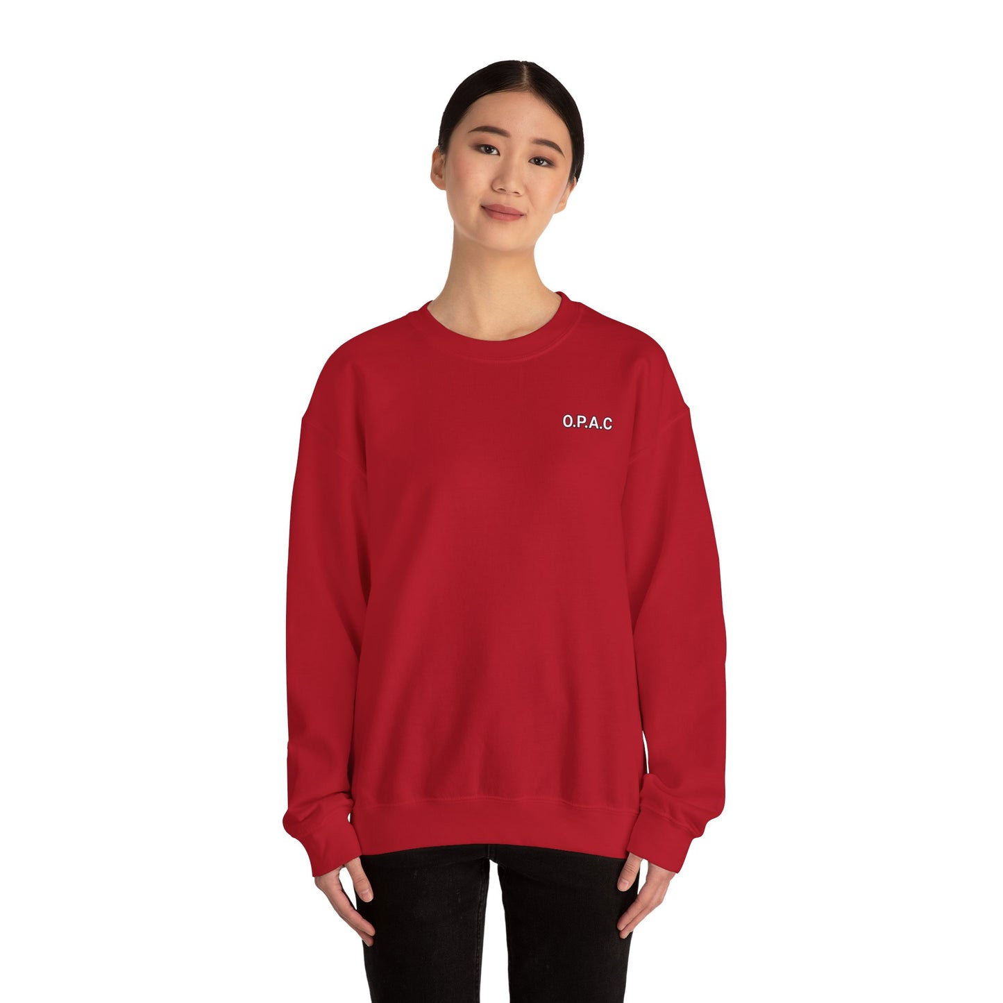 Cozy Comfort Classic Minimalistic (white-lettered) O.P.A.C. Prisoner's Advocacy Crewneck Sweatshirt | Unisex, Casual Wear, Gift for Him, Her, Stay-at-Home Style, Everyday Fashion - O.P.A.C.