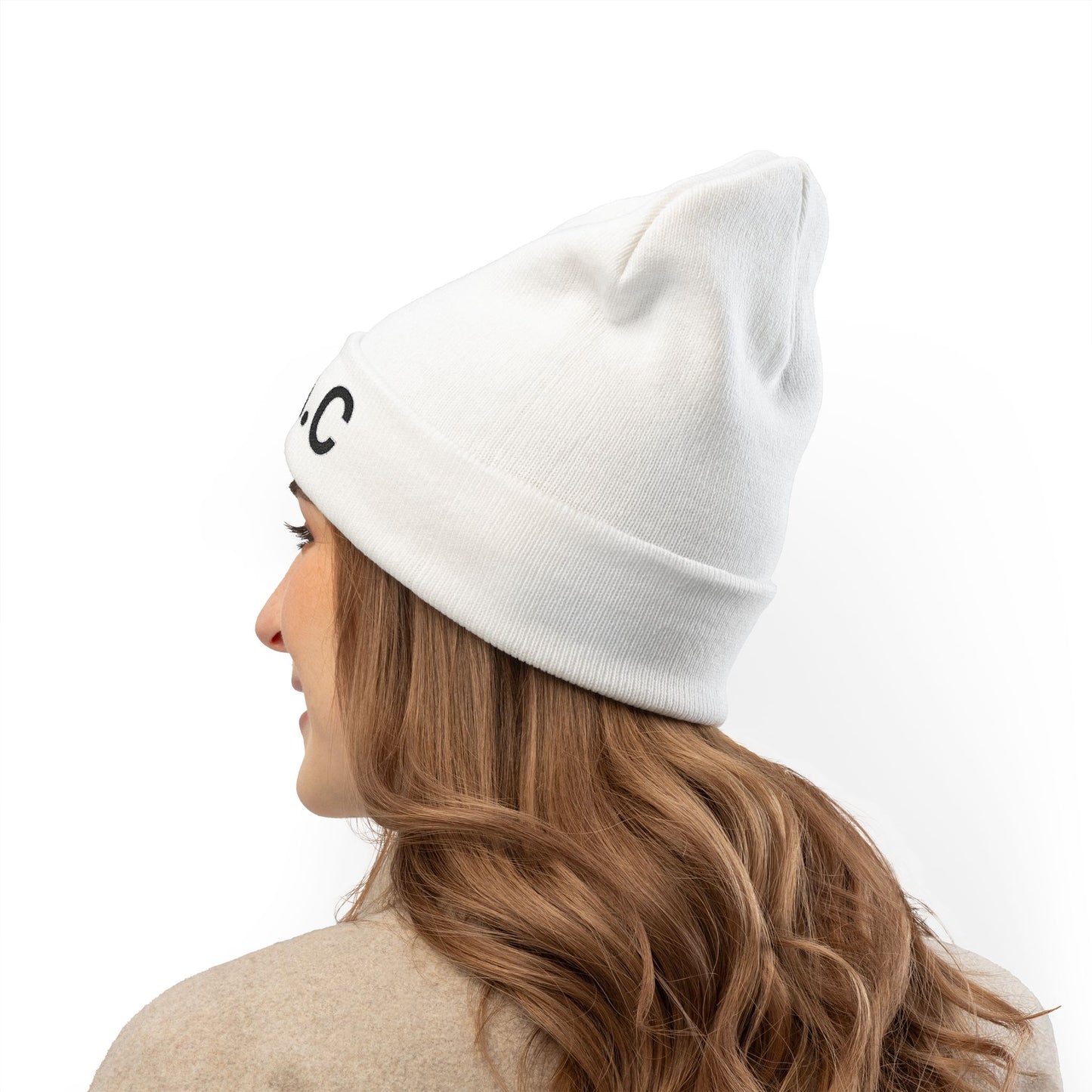 O.P.A.C. BIG Black- Lettered Text Custom Embroidered Knit Beanie - Cozy Fashion Accessory, Winter Gift, O.P.A.C. Beanie, Streetwear Essential, Unisex Hat