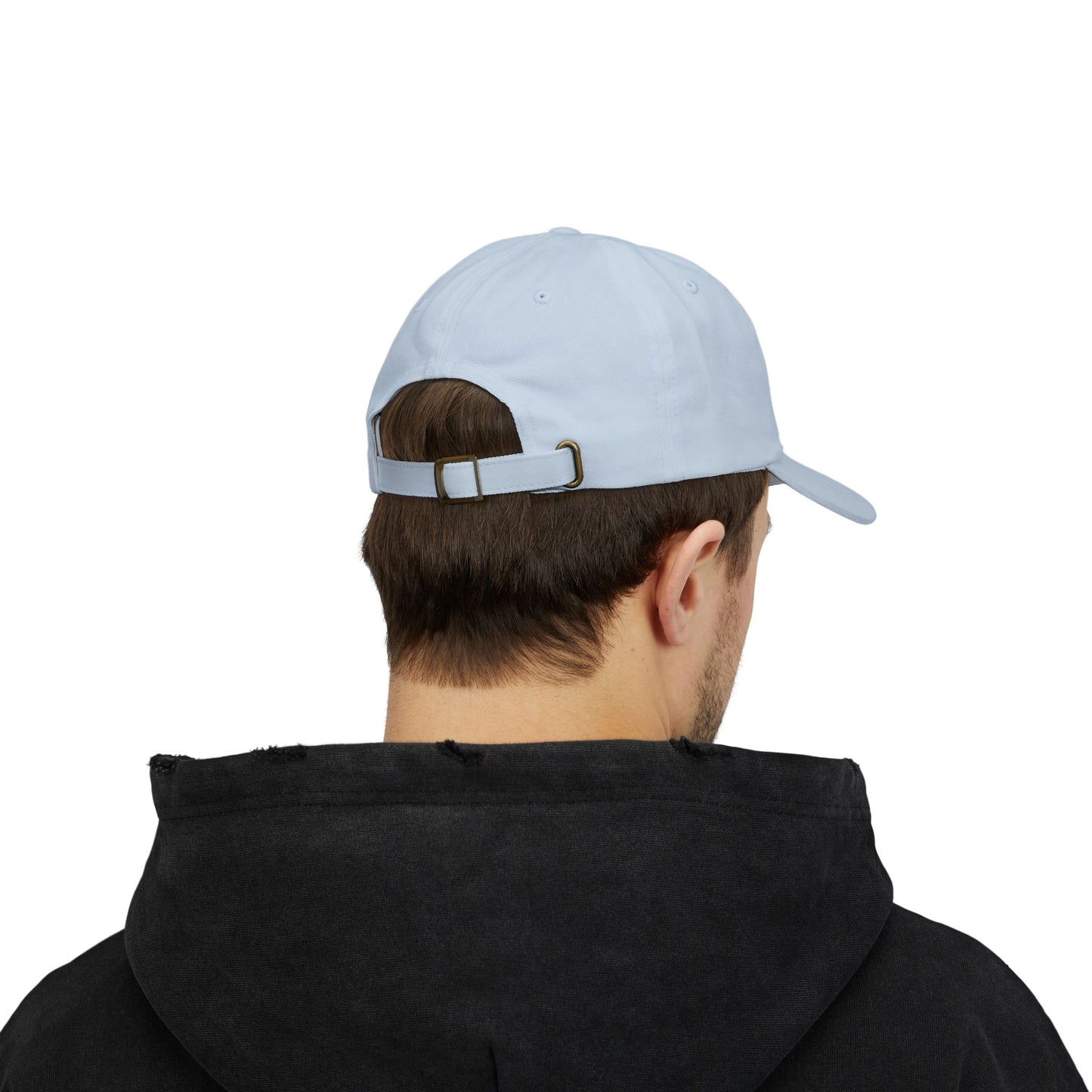 Black Embroidered Patch Logo Dad Cap