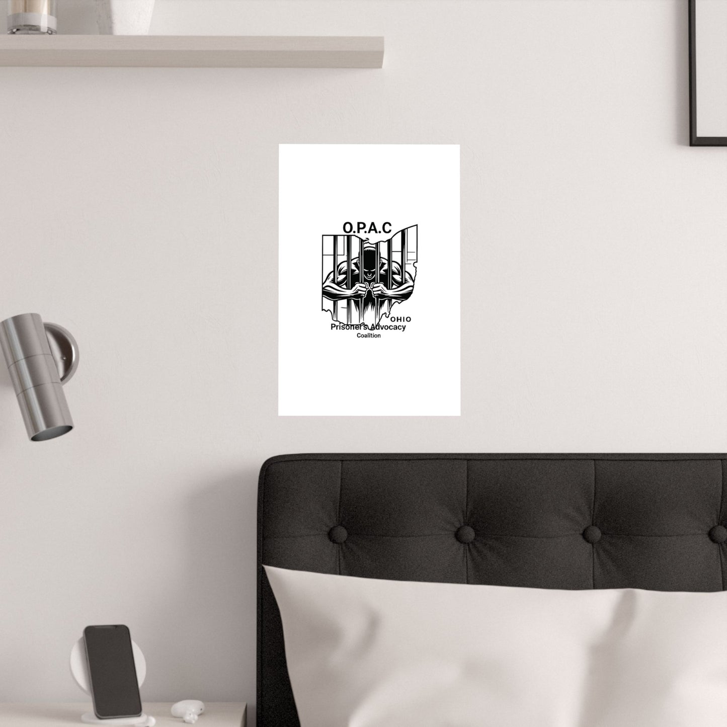O.P.A.C. Prisoner Advocacy Art Print, Satin Poster for Social Justice, Unique Wall Décor, Support Prison Reform, Thought-Provoking Decor