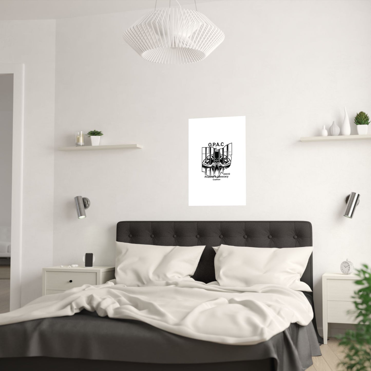 O.P.A.C. Prisoner Advocacy Art Print, Satin Poster for Social Justice, Unique Wall Décor, Support Prison Reform, Thought-Provoking Decor