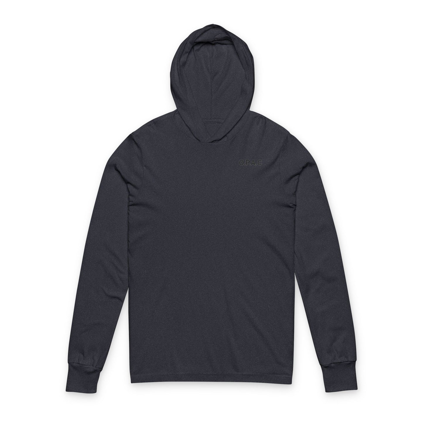 O.P.A.C. Black-Lettered Text Hooded Long Sleeve Tee, Prisoner Rights Awareness