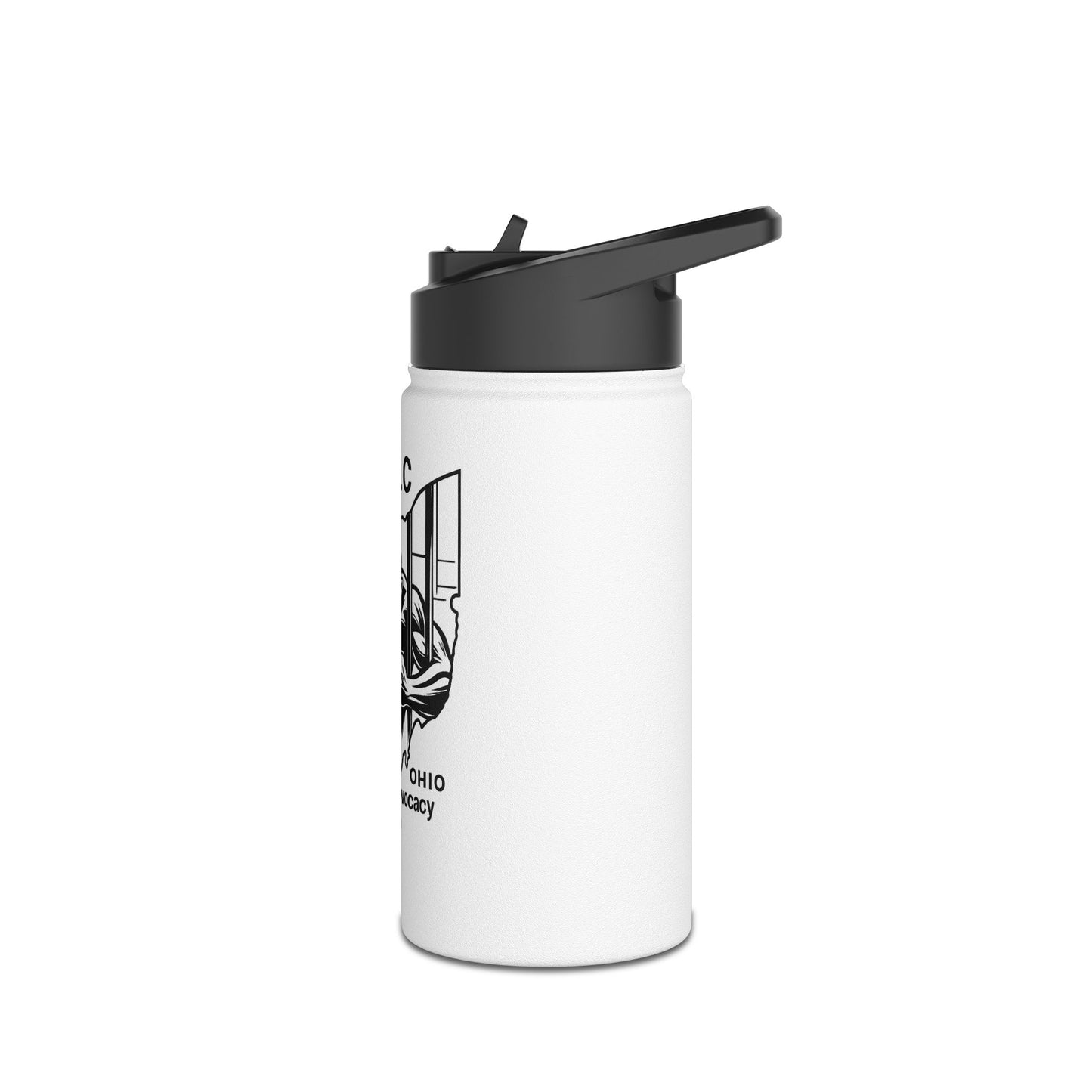 O.P.A.C. Prisoner Advocacy Stainless Steel Water Bottle, Eco-Friendly Hydration, Gift for Activists, Travel Mug for Protesters, Support Prison Reform