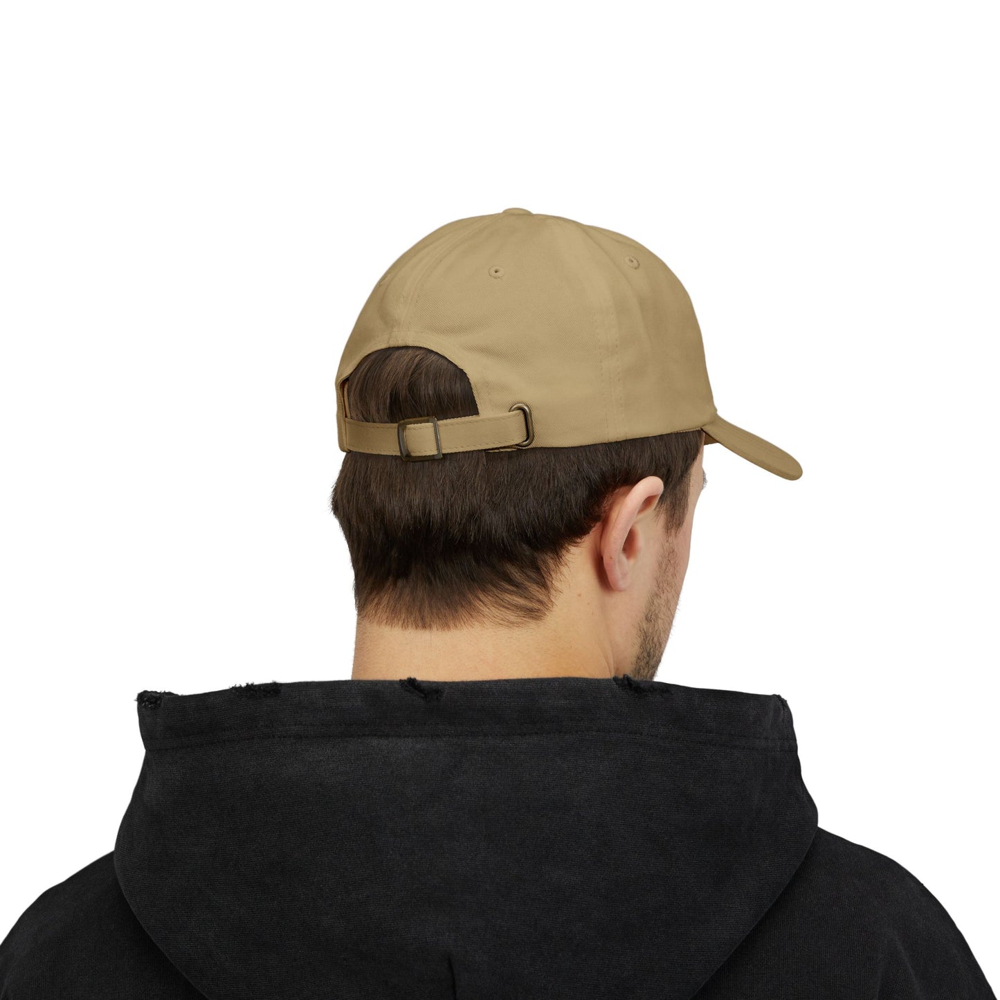 Black Embroidered Patch Logo Dad Cap