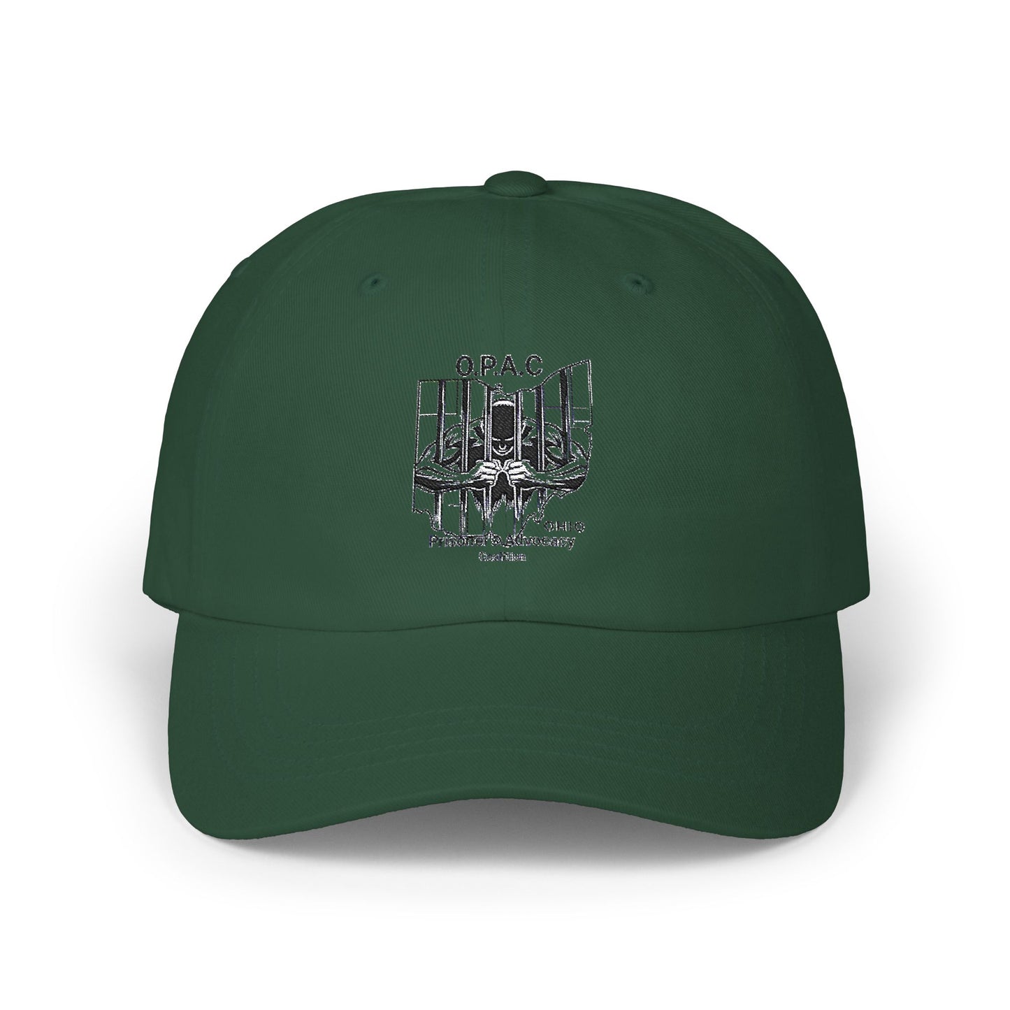 Black Embroidered Patch Logo Dad Cap