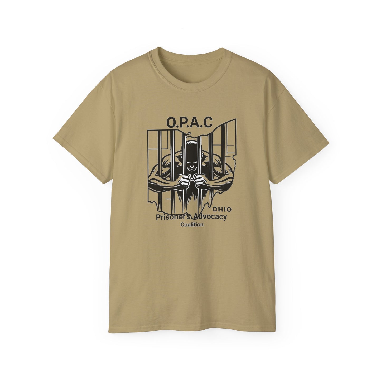 Black O.P.A.C. Advocacy Tee, Unisex Cotton T-Shirt for Supporters, Prison Advocacy, Social Justice, Awareness Shirt, Gift for Activists