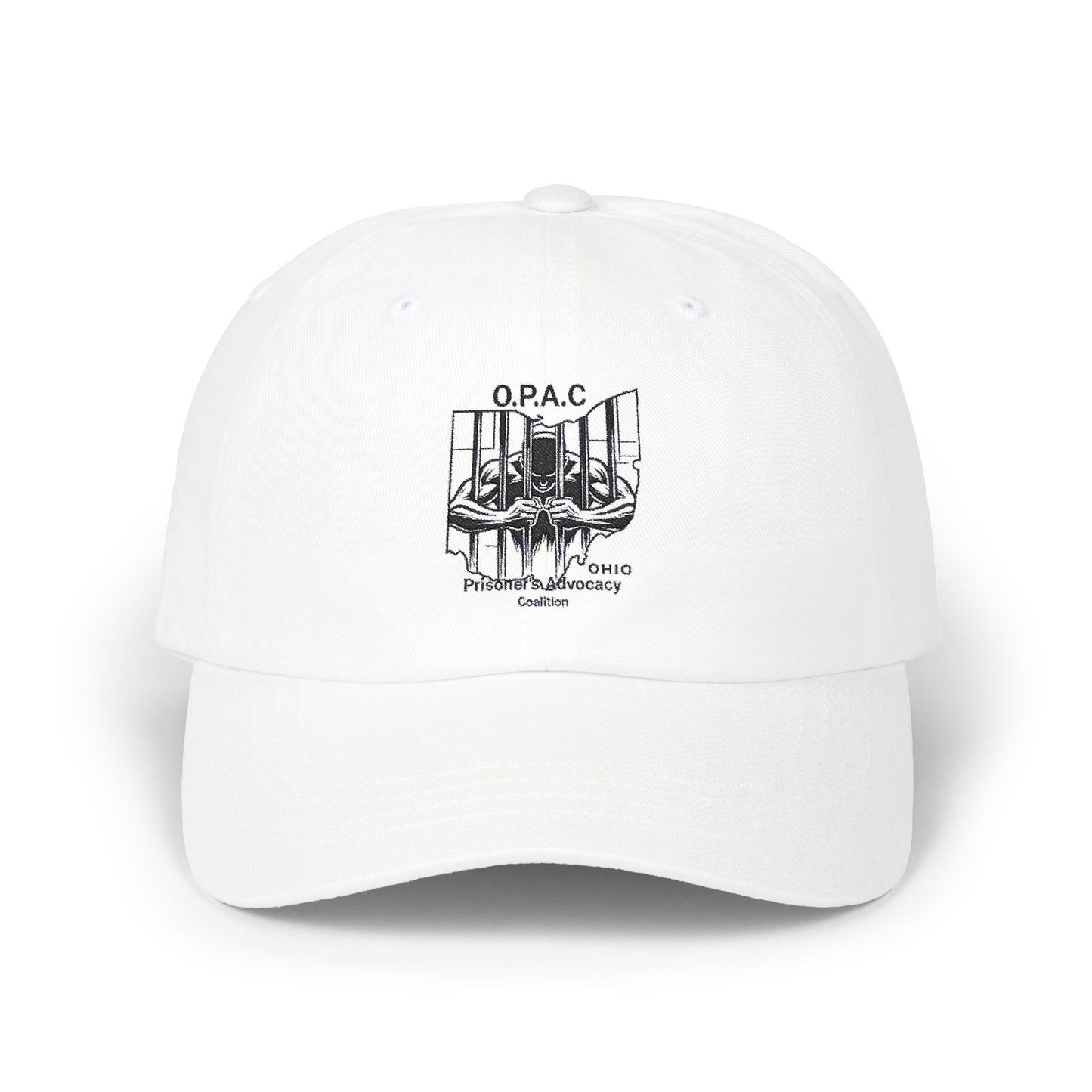 Black Embroidered Patch Logo Dad Cap