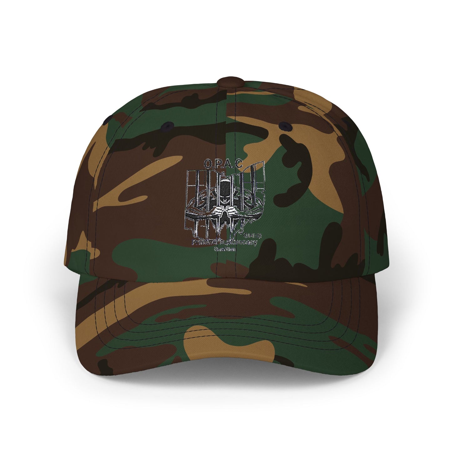 Black Embroidered Patch Logo Dad Cap
