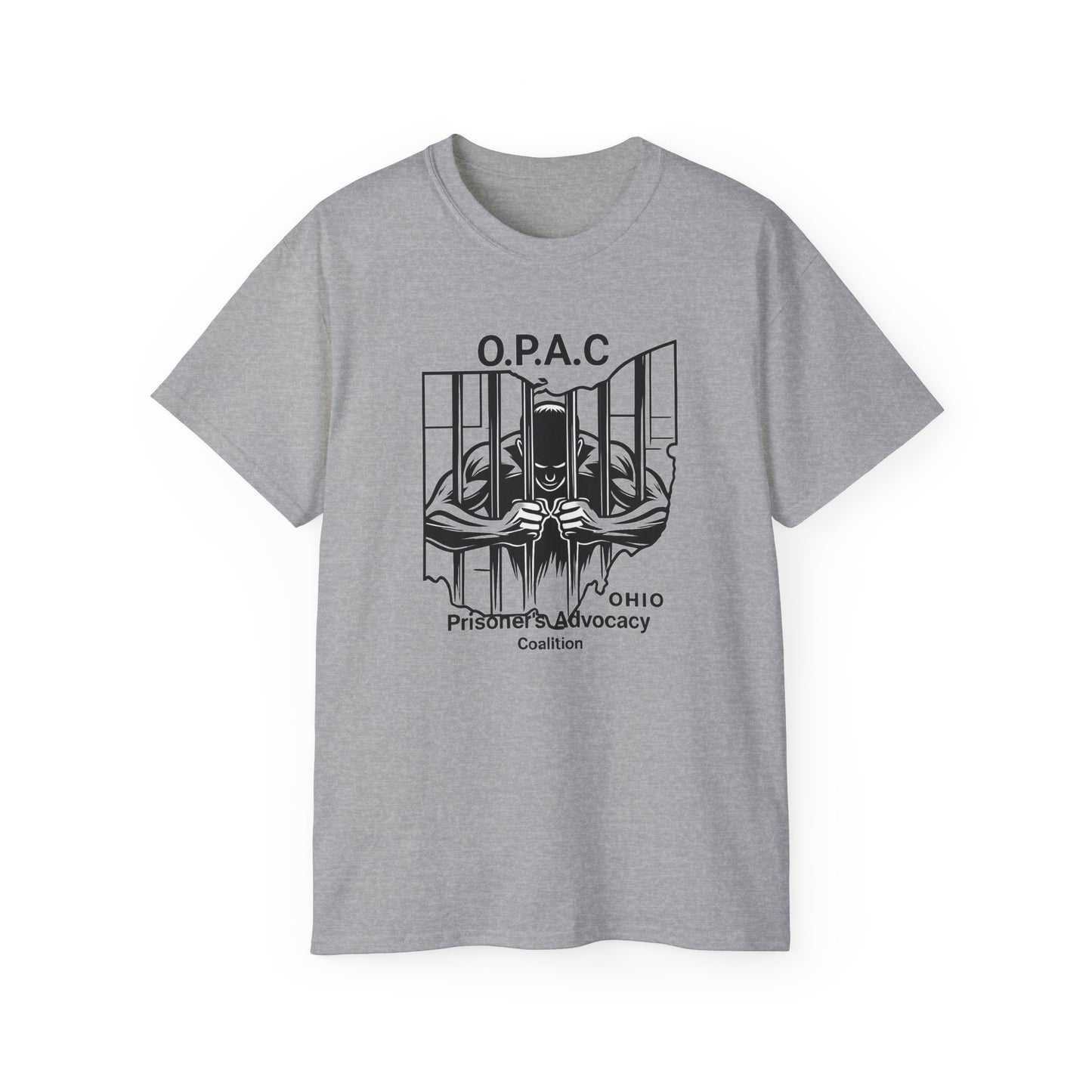 Black O.P.A.C. Advocacy Tee, Unisex Cotton T-Shirt for Supporters, Prison Advocacy, Social Justice, Awareness Shirt, Gift for Activists
