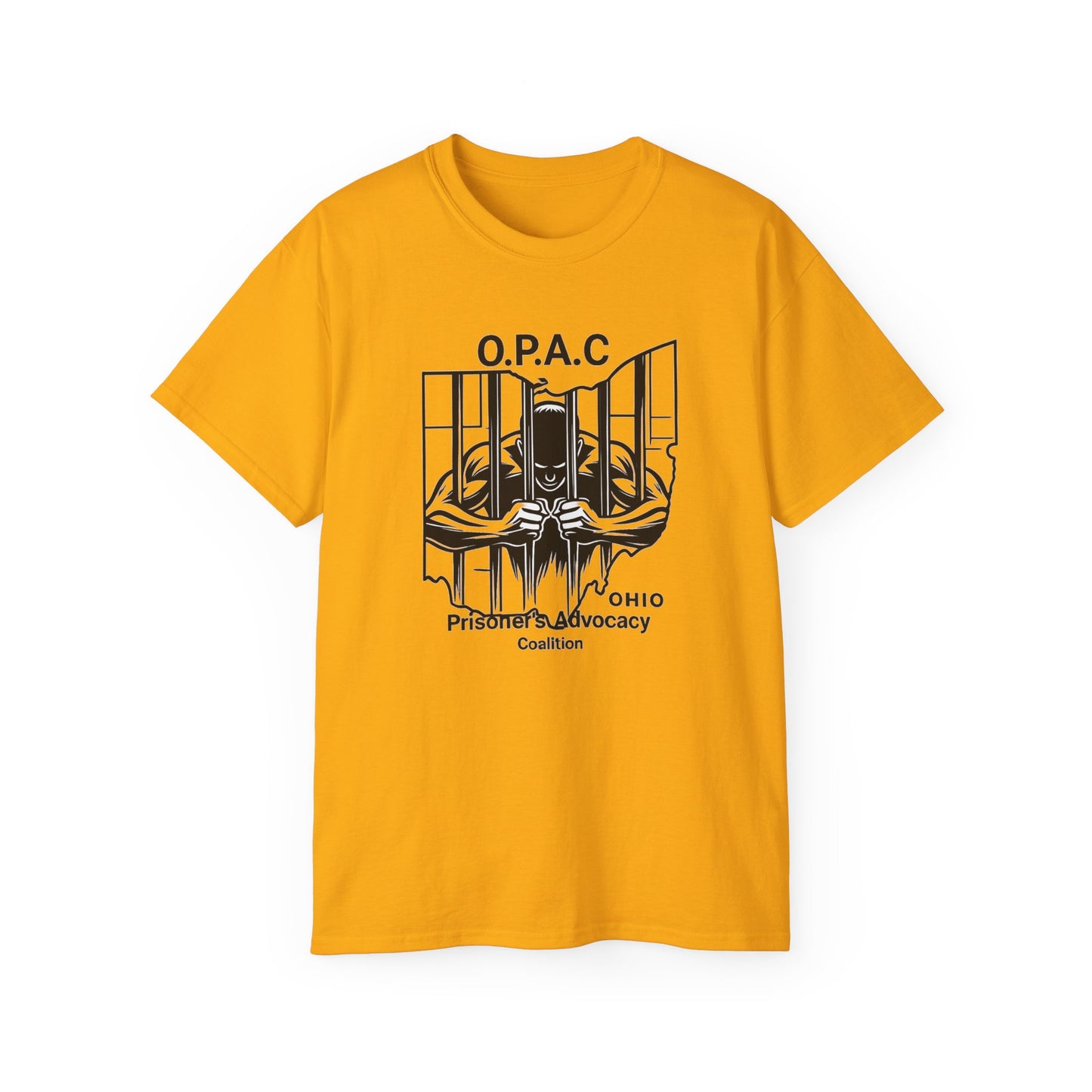Black O.P.A.C. Advocacy Tee, Unisex Cotton T-Shirt for Supporters, Prison Advocacy, Social Justice, Awareness Shirt, Gift for Activists
