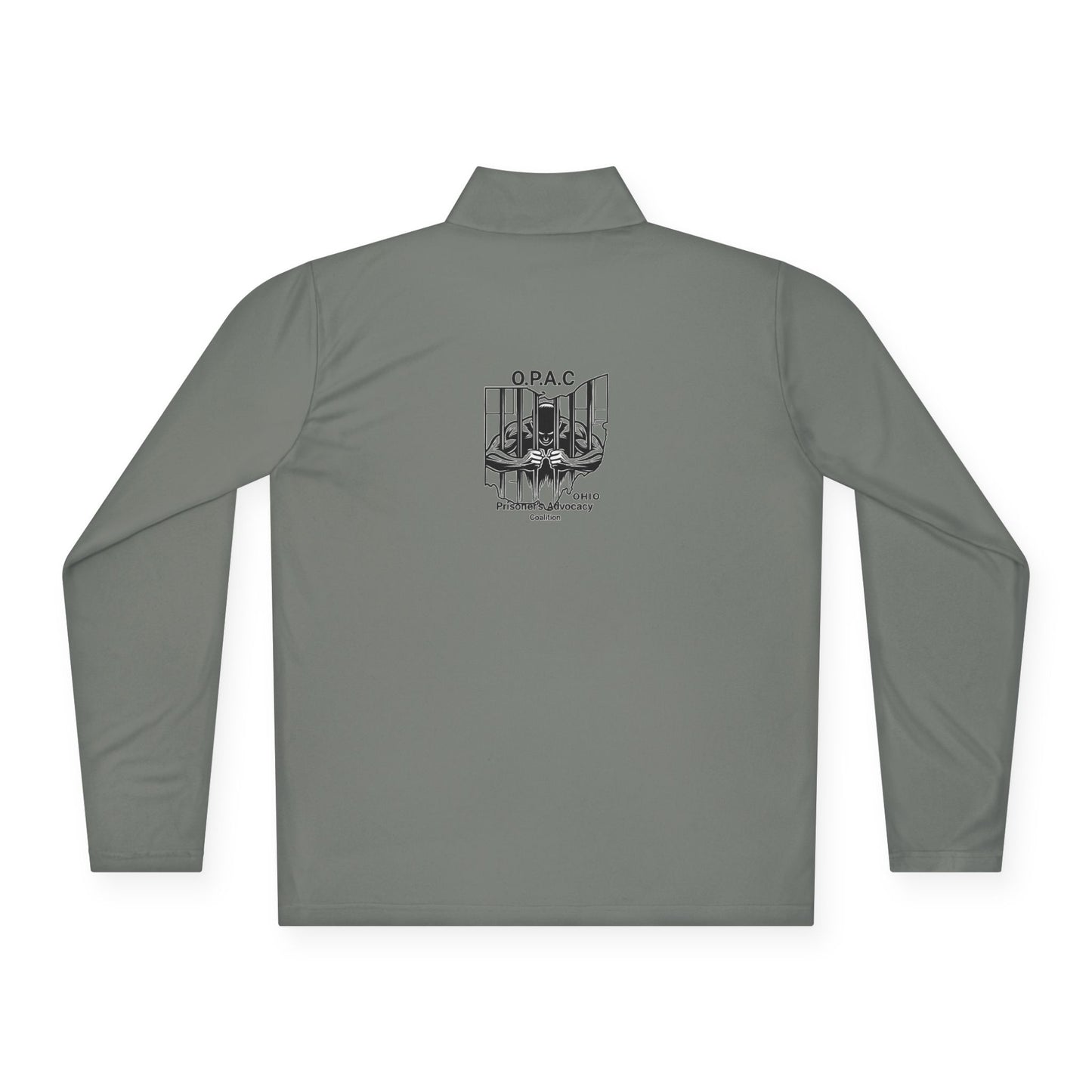 Unisex Quarter-Zip Pullover - Ladies O P A C Double-sided Black-lettered Text Logo Stylish Graphic Design