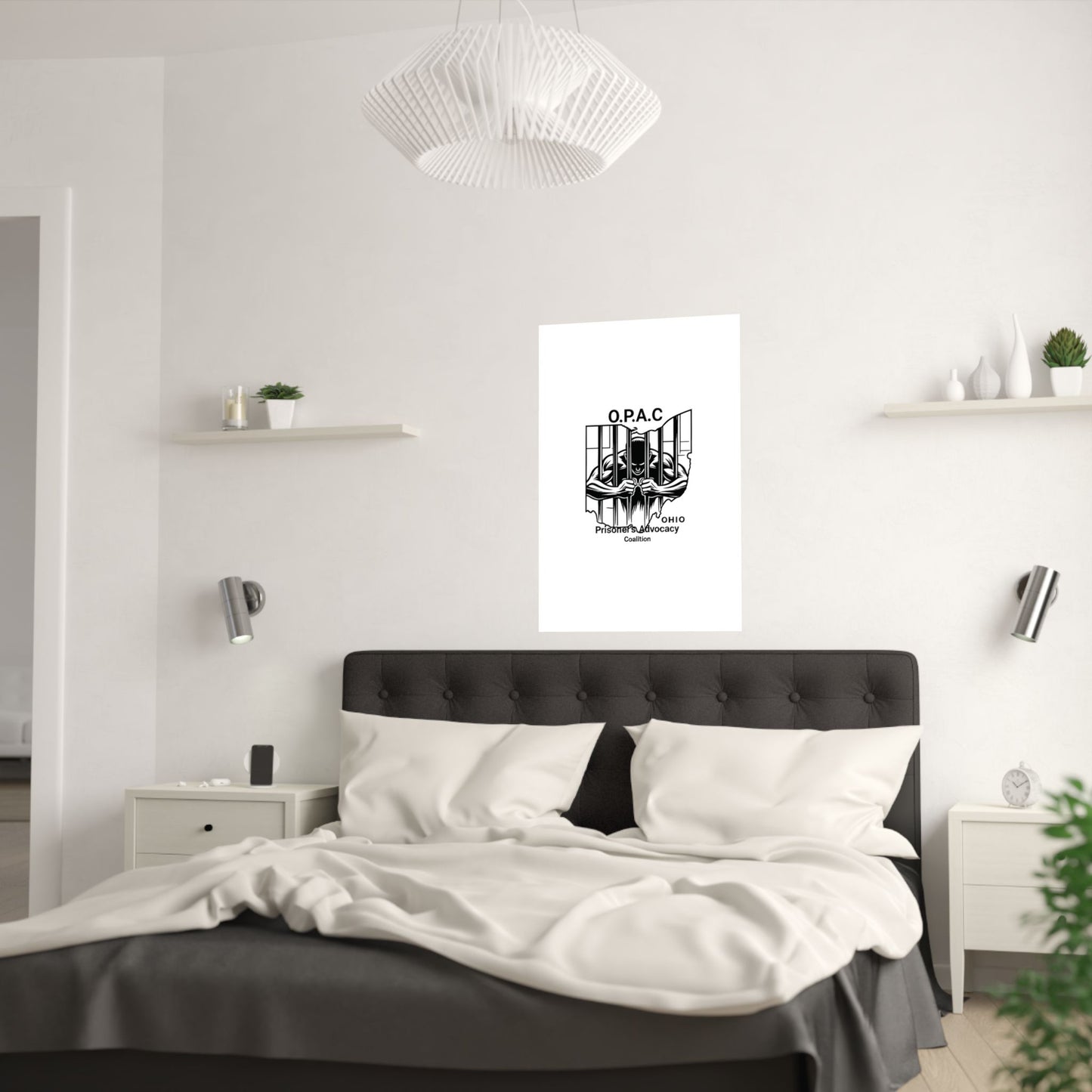 O.P.A.C. Prisoner Advocacy Art Print, Satin Poster for Social Justice, Unique Wall Décor, Support Prison Reform, Thought-Provoking Decor