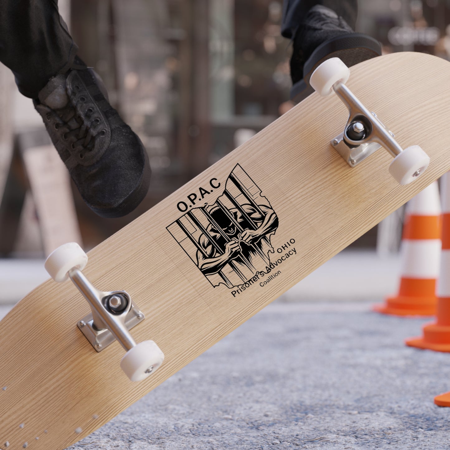 O.P.A.C. Advocacy Transparent Outdoor Logo Sticker, Support for Prisoner's Rights, Car Decal, Vinyl Graphic for Awareness Campaigns, Nonprofit Fundraiser