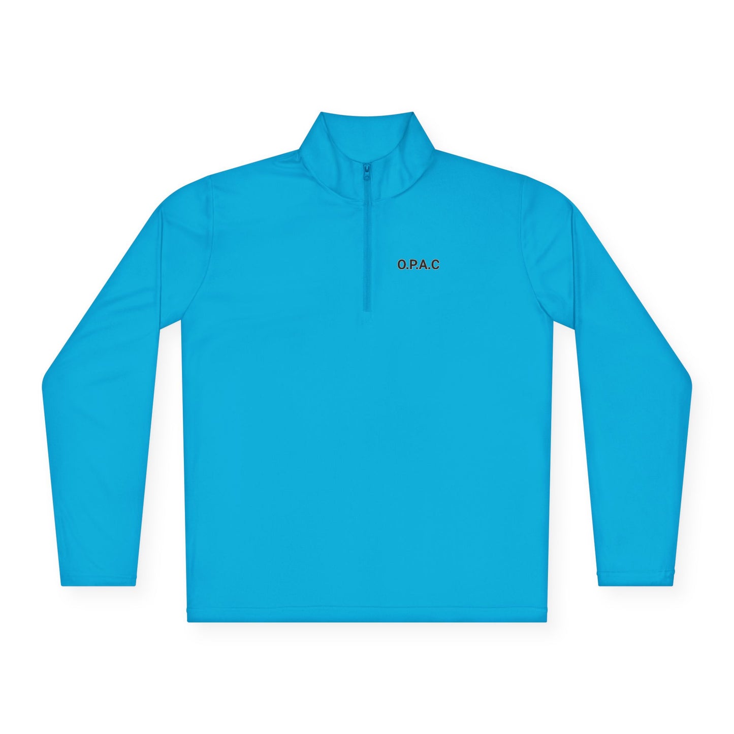 Unisex Quarter-Zip Pullover - Ladies O P A C Double-sided Black-lettered Text Logo Stylish Graphic Design