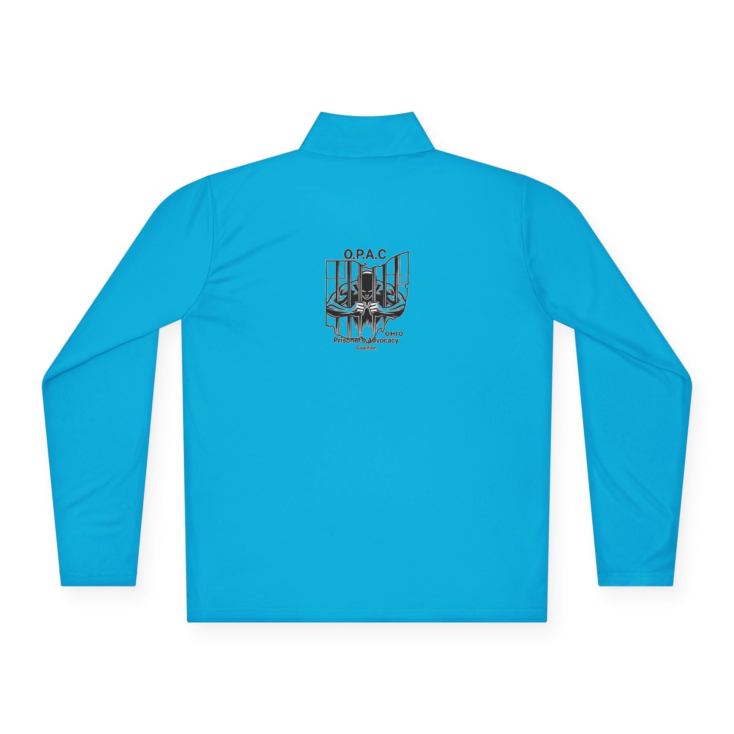 Unisex Quarter-Zip Pullover - Ladies O P A C Double-sided Black-lettered Text Logo Stylish Graphic Design