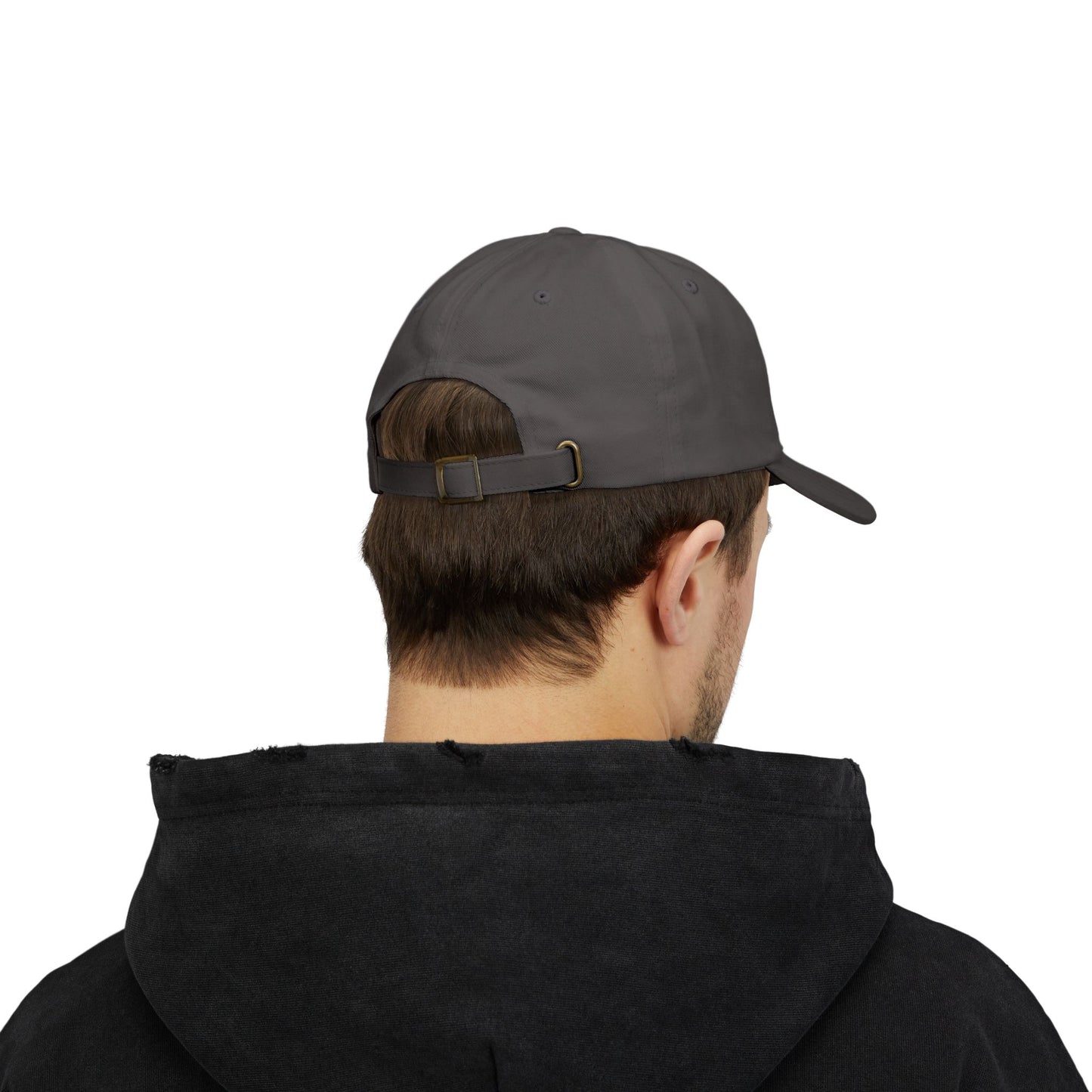 Black Embroidered Patch Logo Dad Cap