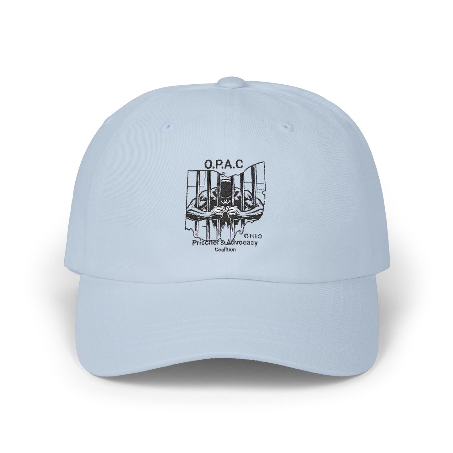 Black Embroidered Patch Logo Dad Cap
