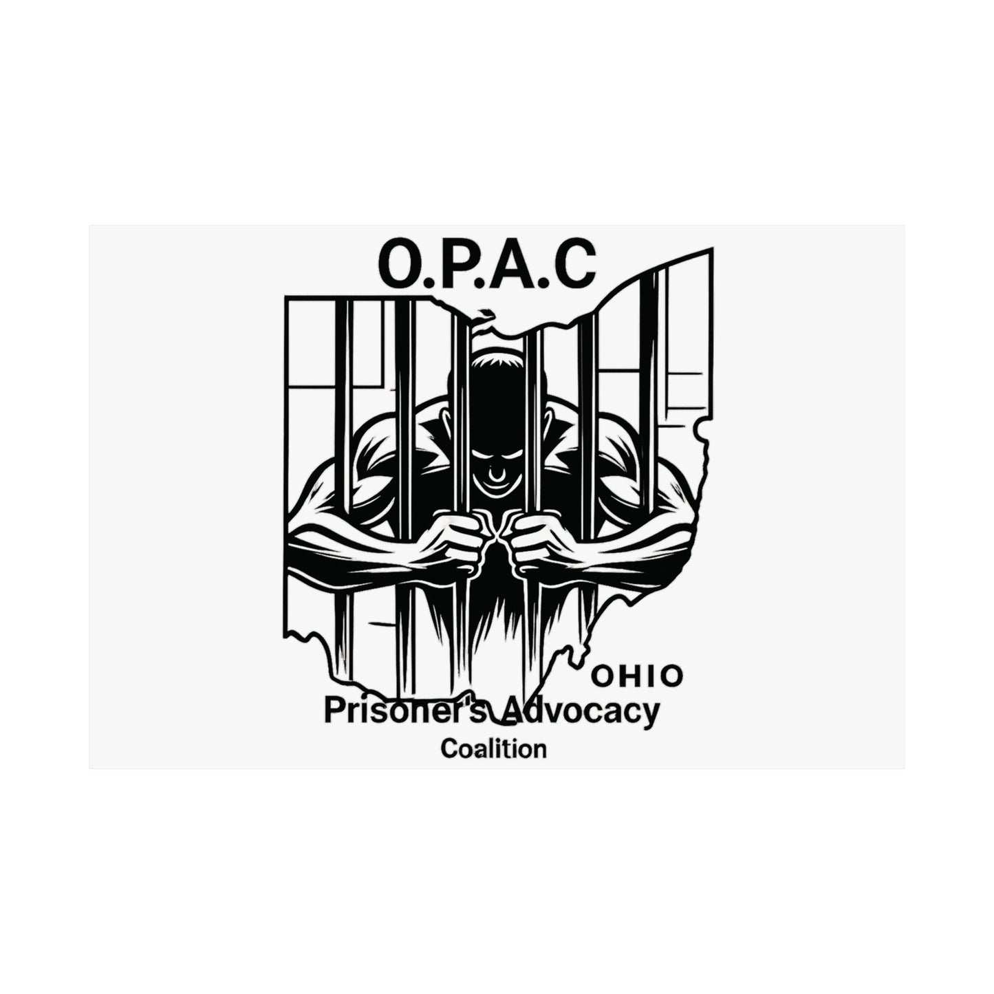 O.P.A.C. Prisoner Advocacy Art Print, Satin Poster for Social Justice, Unique Wall Décor, Support Prison Reform, Thought-Provoking Decor