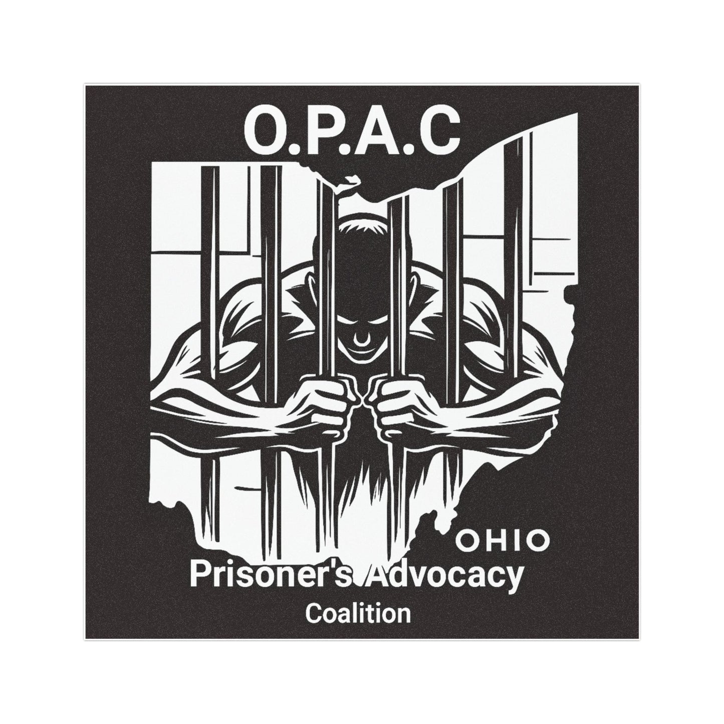 Black Prison Advocacy Car Magnet, Support Prison Reform, Advocacy Magnet, Ohio Supporter Magnet, Prisoner's Rights Decoration