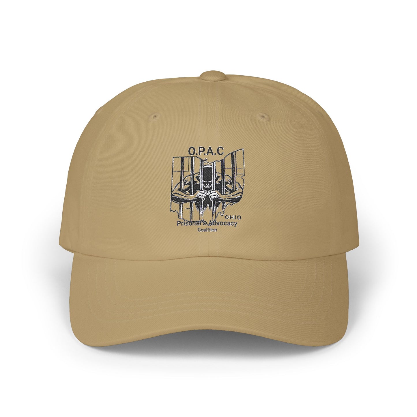 Black Embroidered Patch Logo Dad Cap