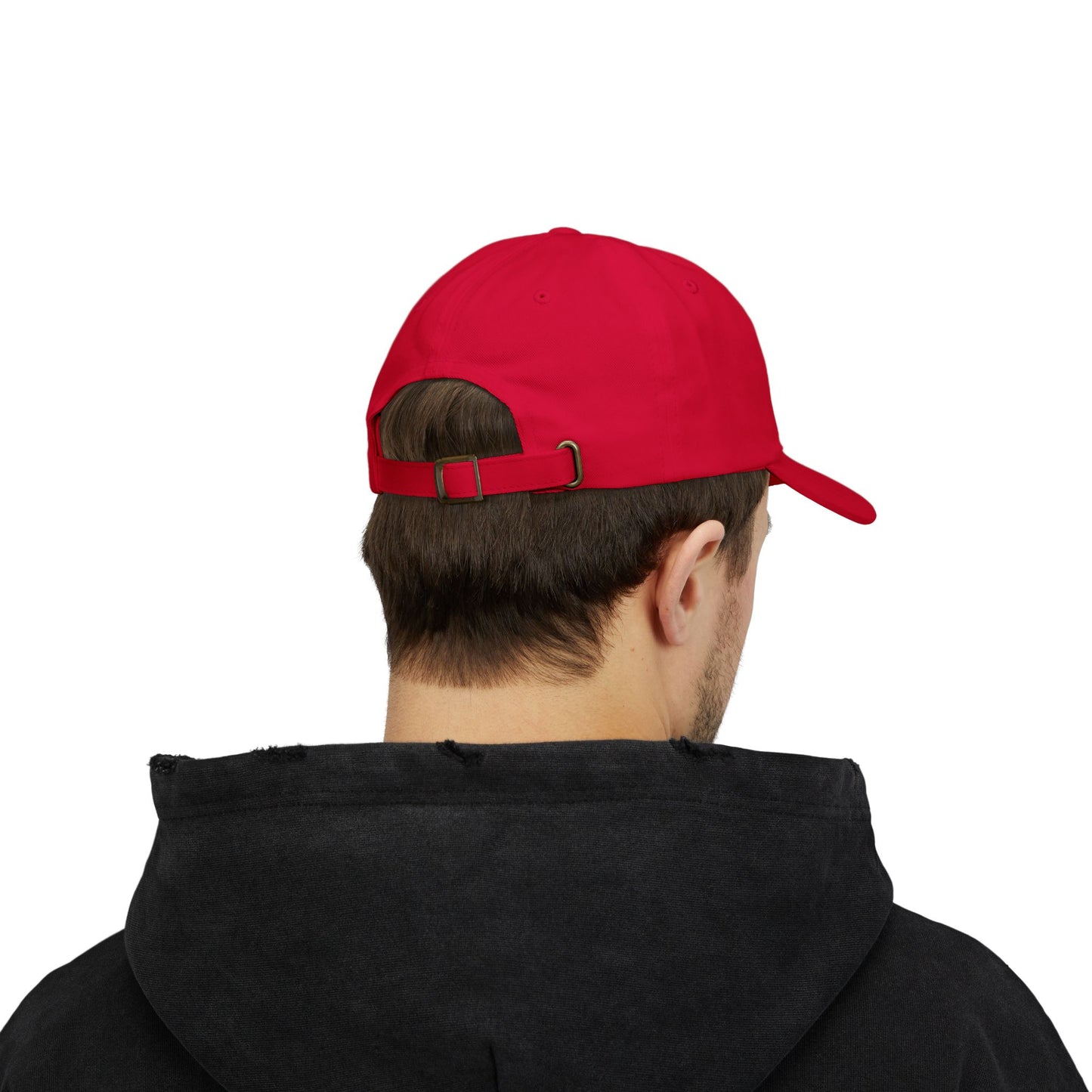 Black Embroidered Patch Logo Dad Cap