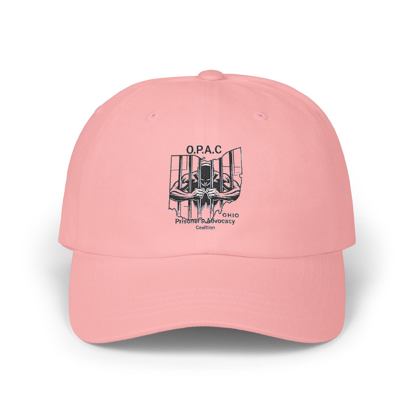 Black Embroidered Patch Logo Dad Cap