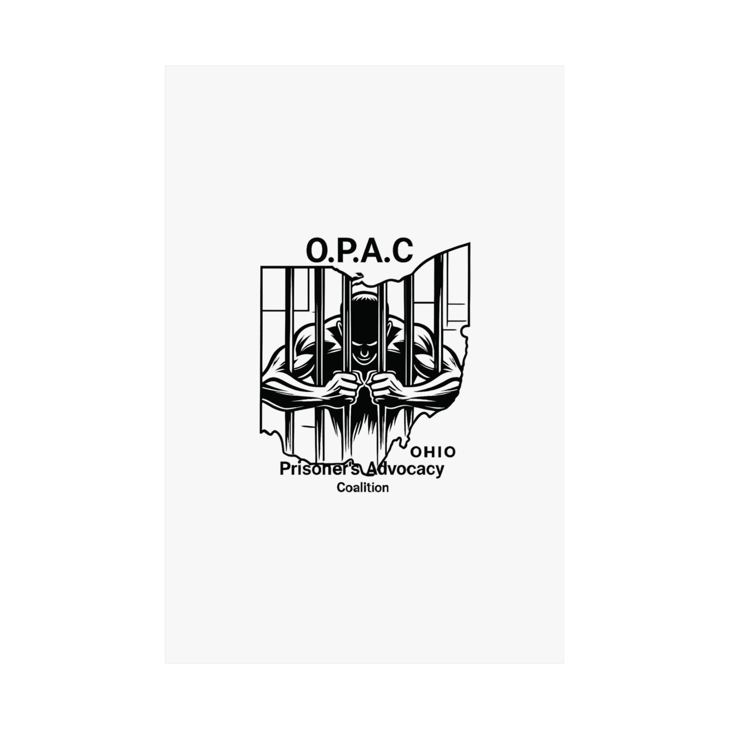O.P.A.C. Prisoner Advocacy Art Print, Satin Poster for Social Justice, Unique Wall Décor, Support Prison Reform, Thought-Provoking Decor