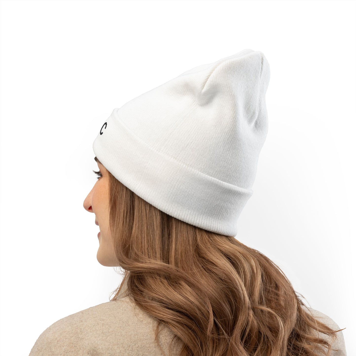 O.P.A.C. MID Black- Lettered Text Custom Embroidered Knit Beanie - Cozy Fashion Accessory, Winter Gift, O.P.A.C. Beanie, Streetwear Essential, Unisex Hat