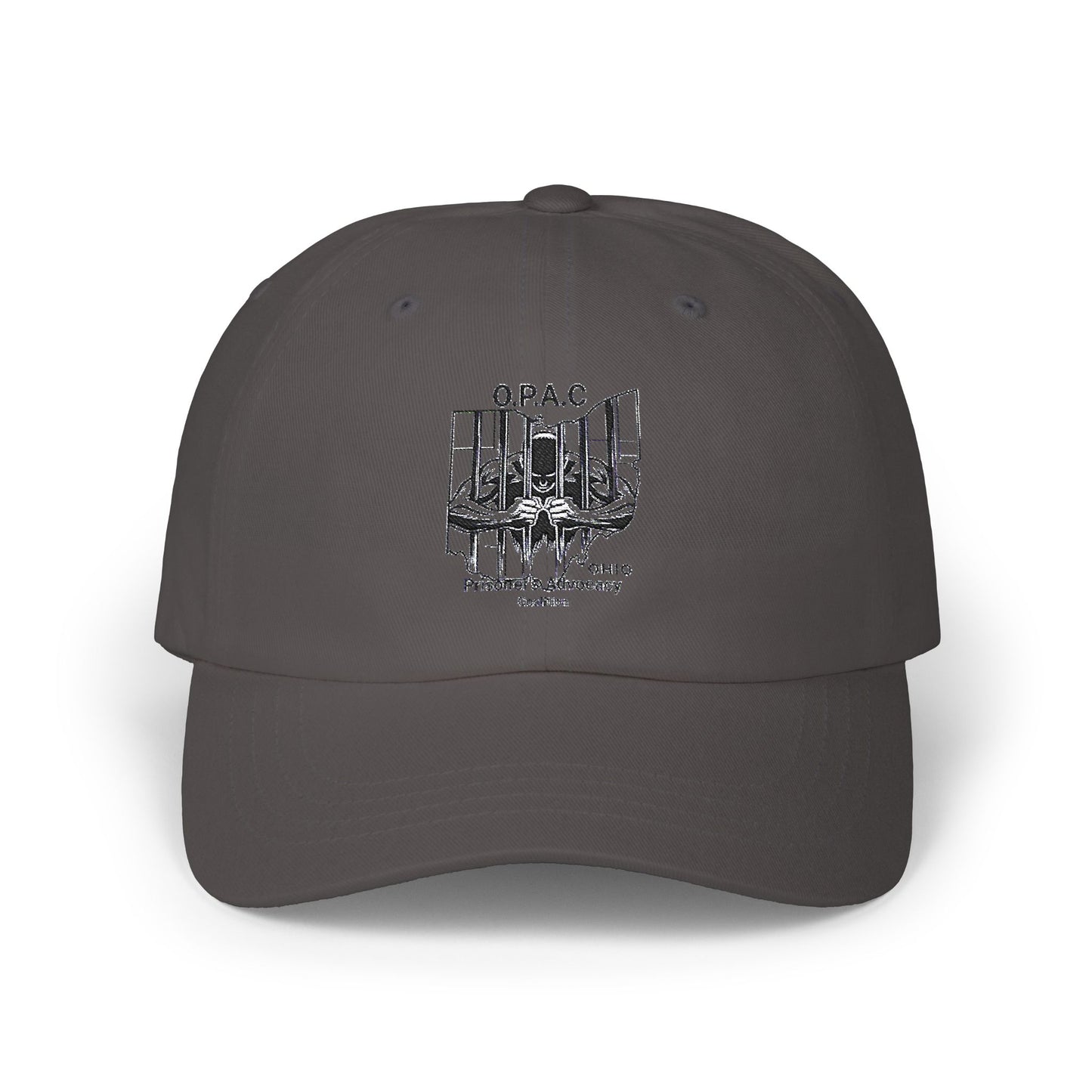 Black Embroidered Patch Logo Dad Cap
