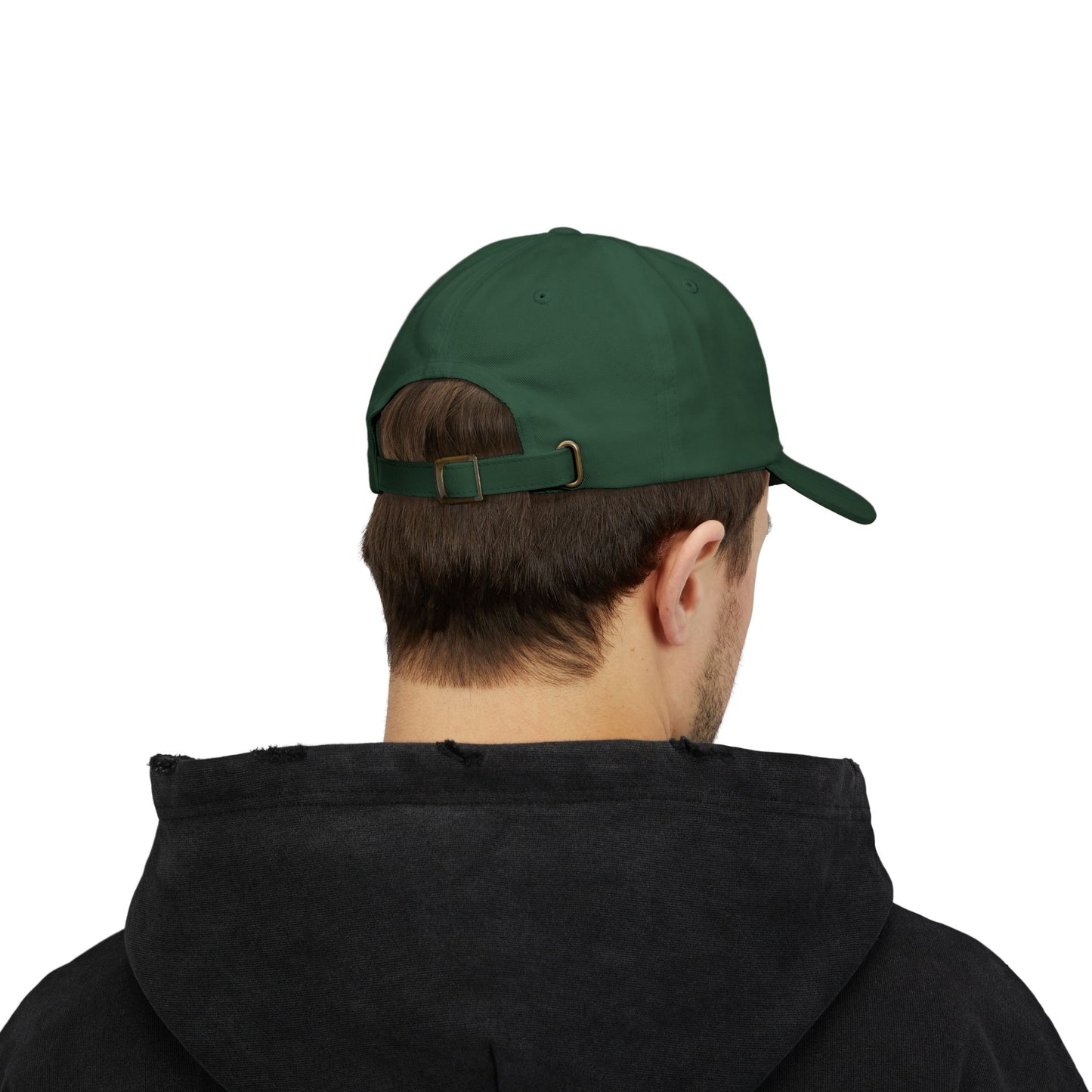 Black Embroidered Patch Logo Dad Cap