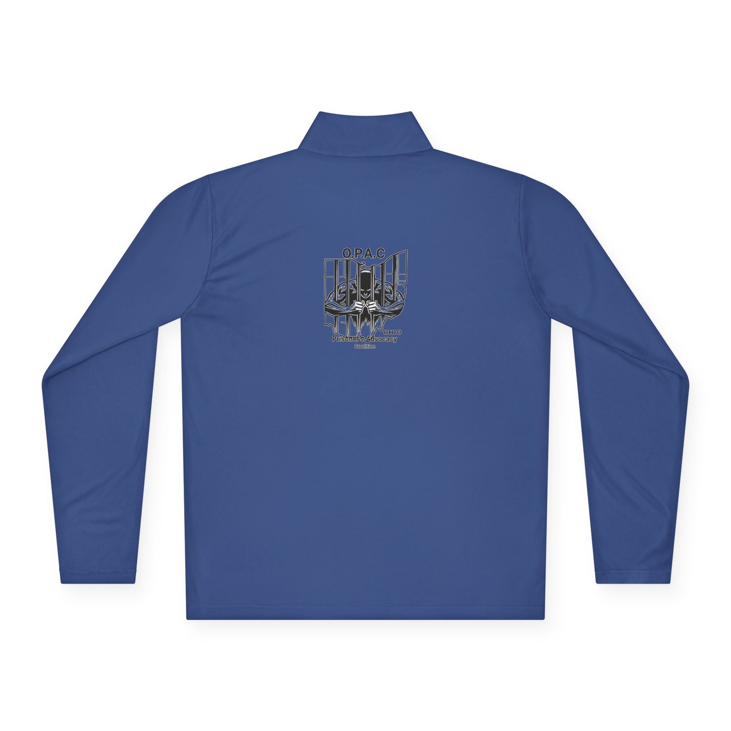 Unisex Quarter-Zip Pullover - Ladies O P A C Double-sided Black-lettered Text Logo Stylish Graphic Design