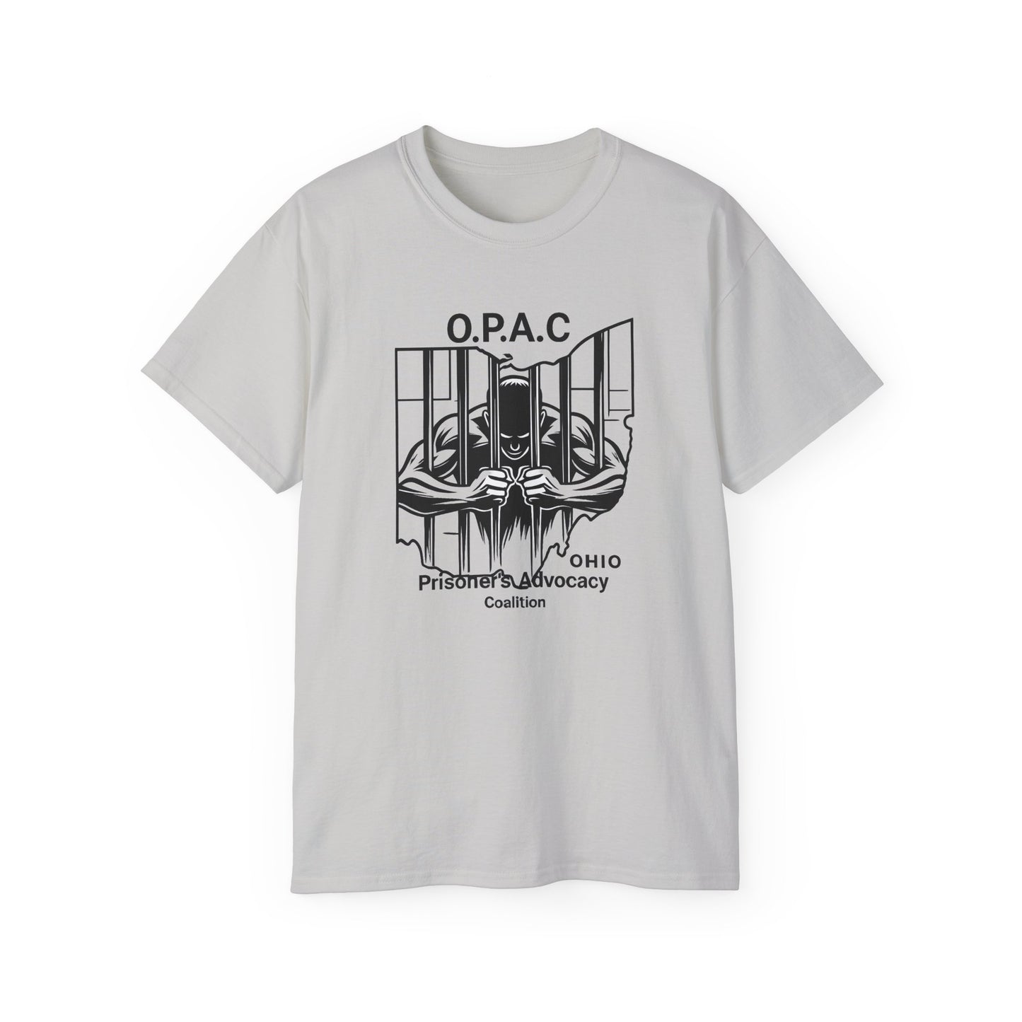 Black O.P.A.C. Advocacy Tee, Unisex Cotton T-Shirt for Supporters, Prison Advocacy, Social Justice, Awareness Shirt, Gift for Activists
