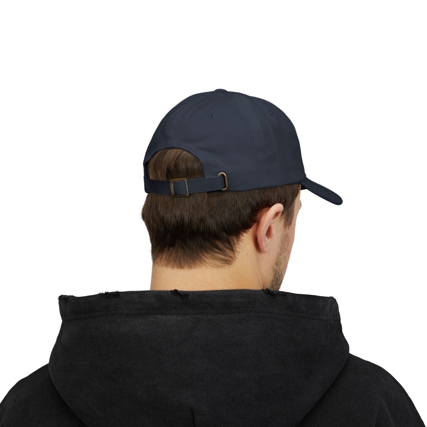 Black Embroidered Patch Logo Dad Cap