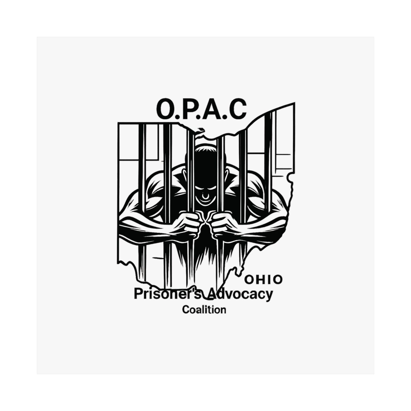 O.P.A.C. Prisoner Advocacy Art Print, Satin Poster for Social Justice, Unique Wall Décor, Support Prison Reform, Thought-Provoking Decor