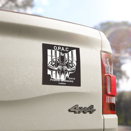 Black Prison Advocacy Car Magnet, Support Prison Reform, Advocacy Magnet, Ohio Supporter Magnet, Prisoner's Rights Decoration