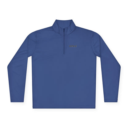 Unisex Quarter-Zip Pullover - Ladies O P A C Double-sided Black-lettered Text Logo Stylish Graphic Design