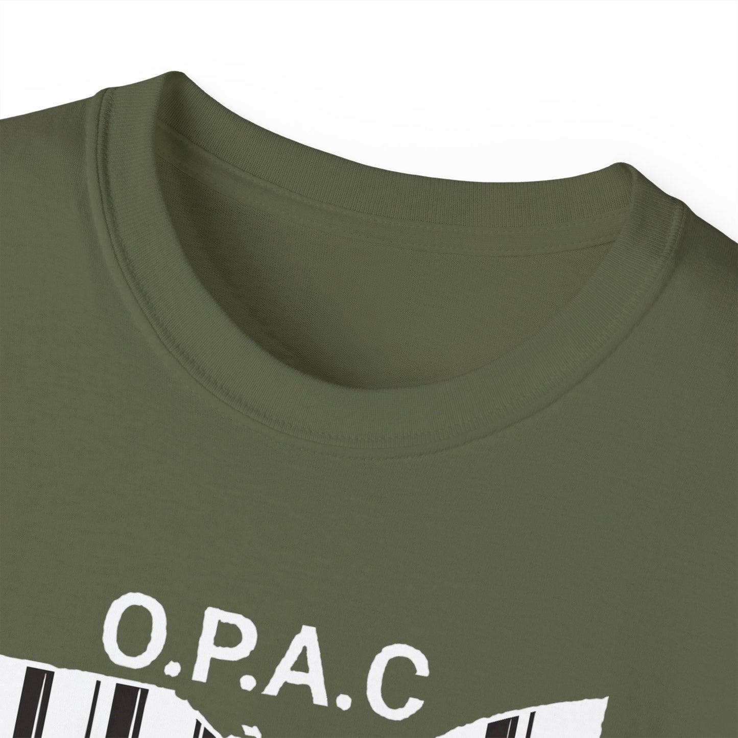 White O.P.A.C. Logo Advocacy Tee, Unisex Cotton T-Shirt for Supporters, Prison Advocacy, Social Justice, Awareness Shirt, Gift for Activists
