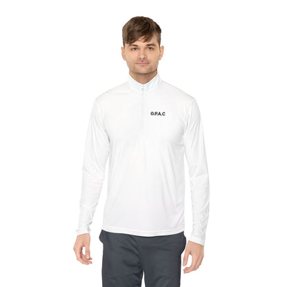Men's O.P.A.C. Double-sided Black-lettered text (on front) & Logo (on back) Unisex Quarter-Zip Pullover with Stylish Graphic Design, Cozy Layer for Men and Women, Perfect for Casual Outings, Outdoor Adventures, [...]