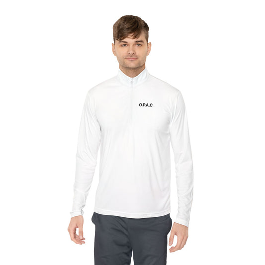 Men's O.P.A.C. Double-sided Black-lettered text (on front) & Logo (on back) Unisex Quarter-Zip Pullover with Stylish Graphic Design, Cozy Layer for Men and Women, Perfect for Casual Outings, Outdoor Adventures, [...]