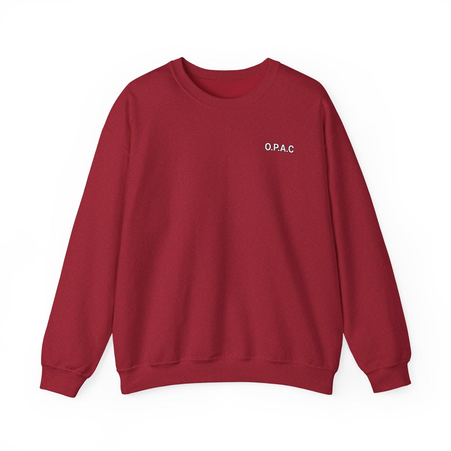 Cozy Comfort Classic Minimalistic (white-lettered) O.P.A.C. Prisoner's Advocacy Crewneck Sweatshirt | Unisex, Casual Wear, Gift for Him, Her, Stay-at-Home Style, Everyday Fashion - O.P.A.C.
