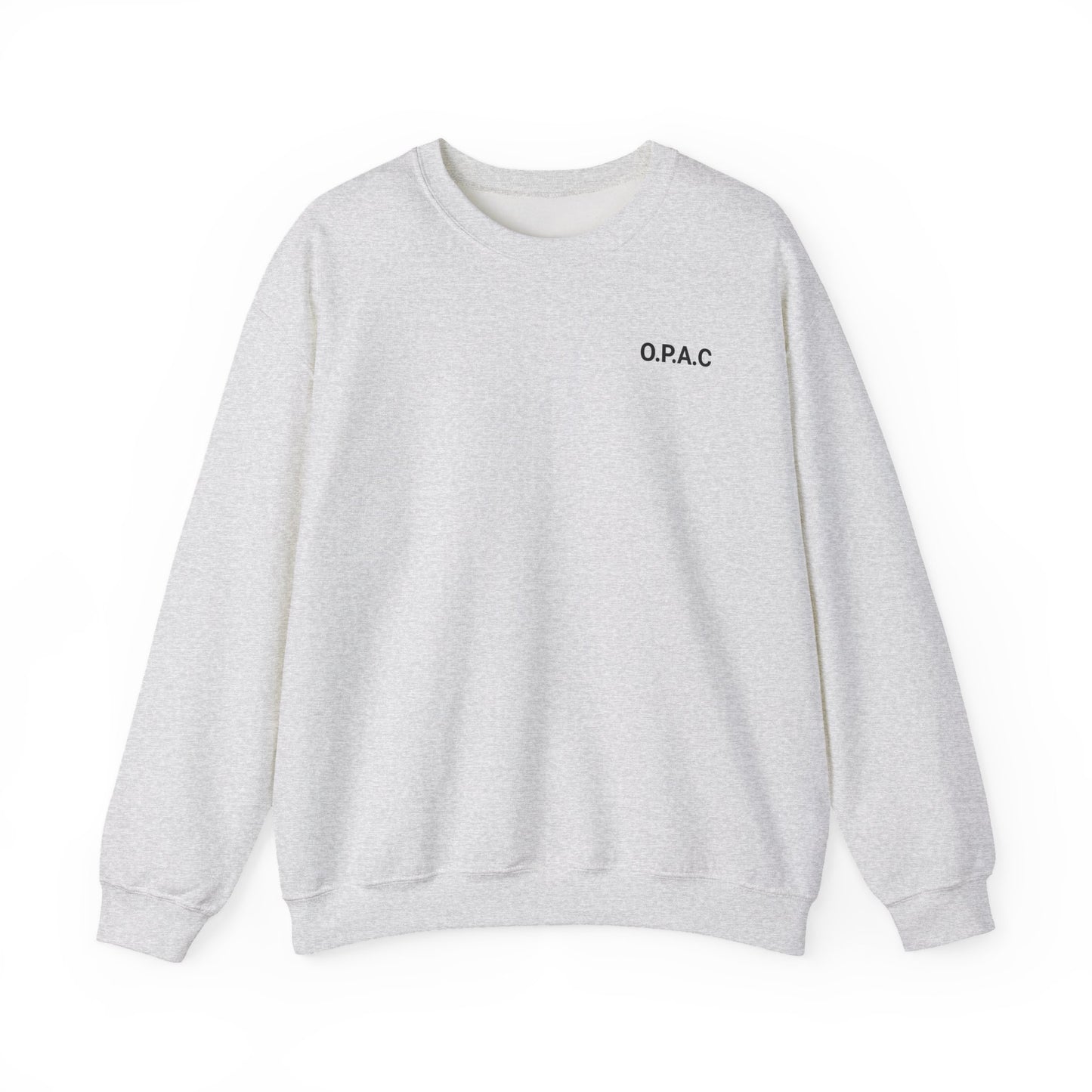 Cozy Comfort Classic Minimalistic O.P.A.C. (black-lettered) Prisoner's Advocacy Crewneck Sweatshirt | Unisex, Casual Wear, Gift for Him, Her, Stay-at-Home Style, Everyday Fashion - O.P.A.C.