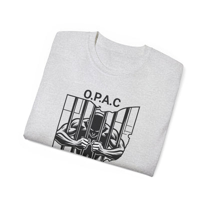 Black O.P.A.C. Advocacy Tee, Unisex Cotton T-Shirt for Supporters, Prison Advocacy, Social Justice, Awareness Shirt, Gift for Activists