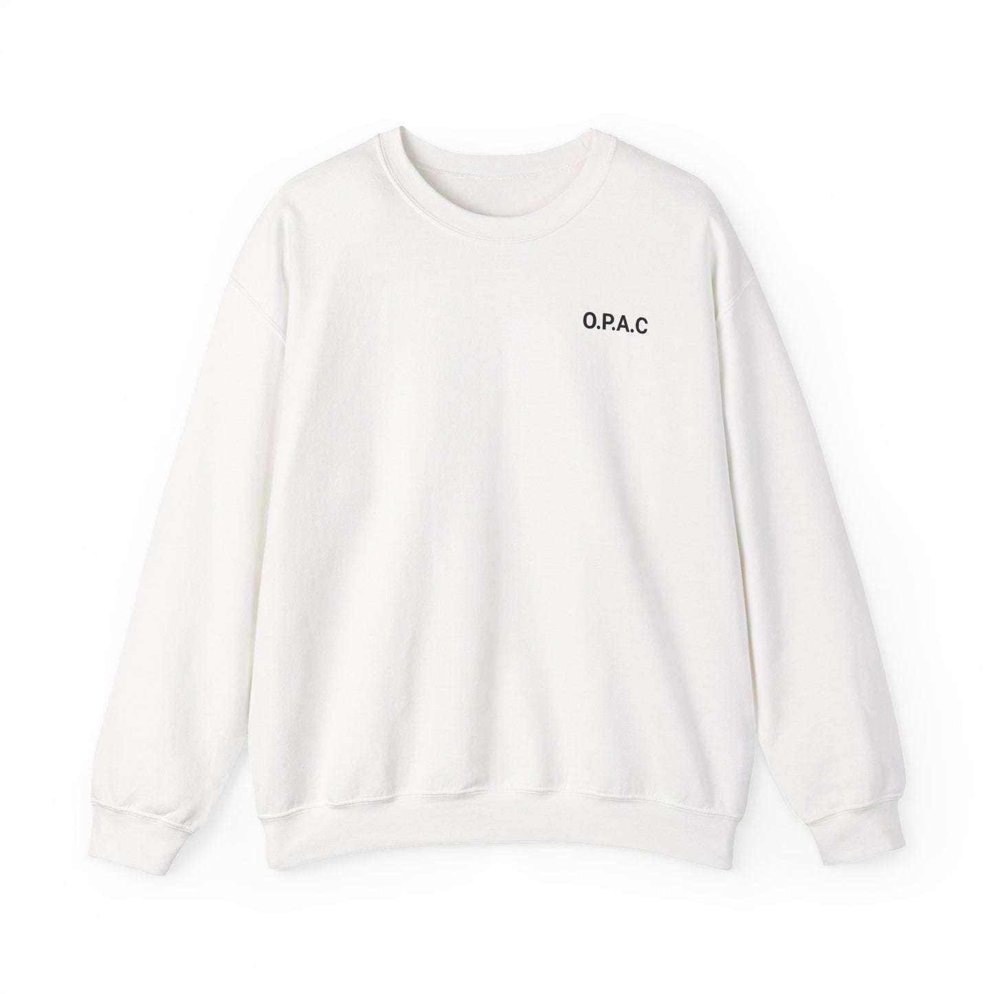 Cozy Comfort Classic Minimalistic O.P.A.C. (black-lettered) Prisoner's Advocacy Crewneck Sweatshirt | Unisex, Casual Wear, Gift for Him, Her, Stay-at-Home Style, Everyday Fashion - O.P.A.C.