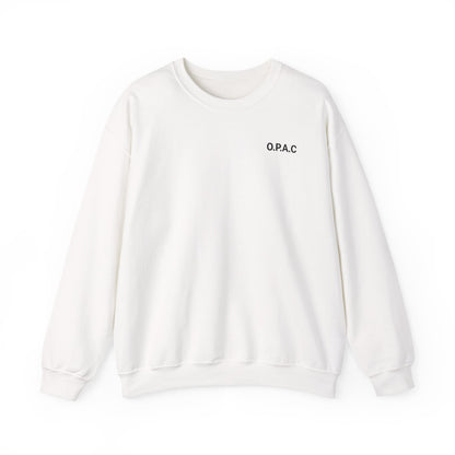 Cozy Comfort Classic Minimalistic O.P.A.C. (black-lettered) Prisoner's Advocacy Crewneck Sweatshirt | Unisex, Casual Wear, Gift for Him, Her, Stay-at-Home Style, Everyday Fashion - O.P.A.C.