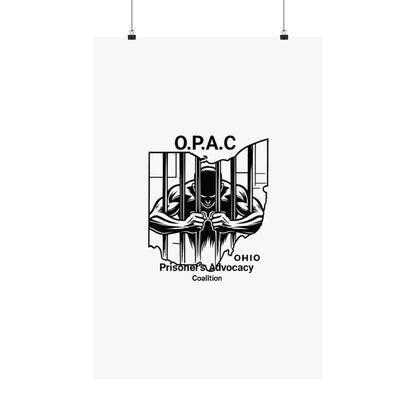 O.P.A.C. Prisoner Advocacy Art Print, Satin Poster for Social Justice, Unique Wall Décor, Support Prison Reform, Thought-Provoking Decor