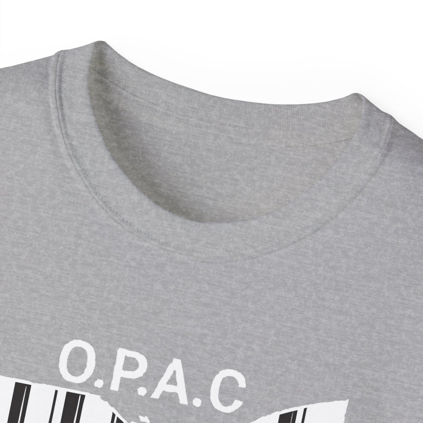 White O.P.A.C. Logo Advocacy Tee, Unisex Cotton T-Shirt for Supporters, Prison Advocacy, Social Justice, Awareness Shirt, Gift for Activists
