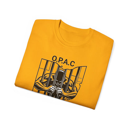 Black O.P.A.C. Advocacy Tee, Unisex Cotton T-Shirt for Supporters, Prison Advocacy, Social Justice, Awareness Shirt, Gift for Activists